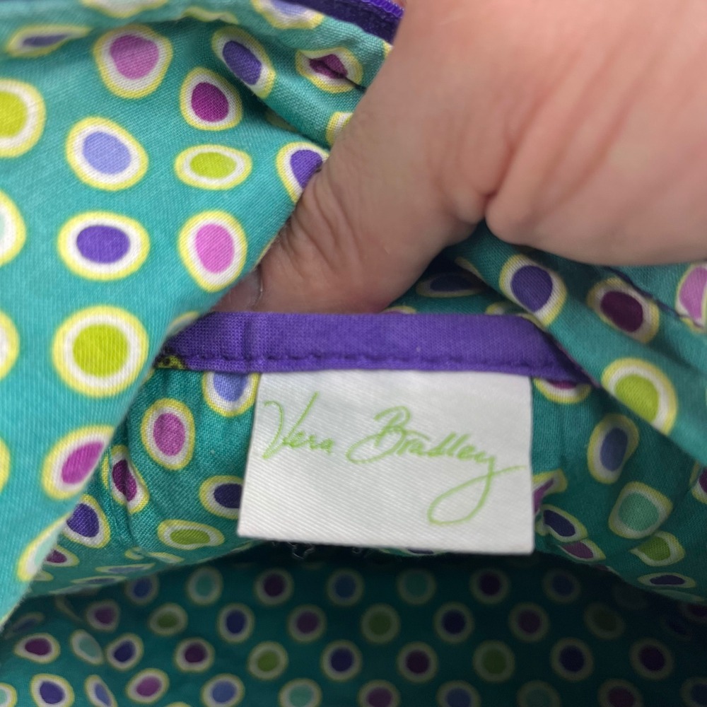 Vera Bradley Purple Paisley Quilted Cotton Crossbody Bag Floral Messenger - Picture 8 of 8